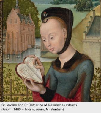 St Jerome and St Catherine of Alexandria (extract) (Anon., 1480 –Rijksmuseum, Amsterdam)